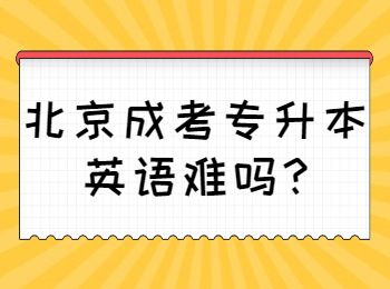 北京成考專升本英語難嗎