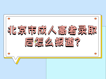 北京市成人高考錄取后怎么報(bào)道