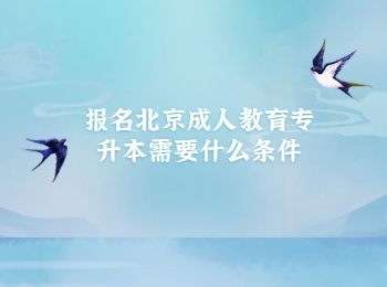 北京成教專升本報名條件
