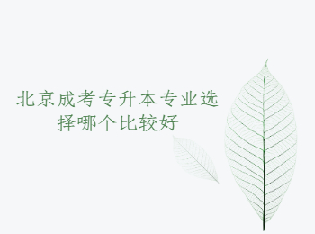 北京成考 北京成考專升本專業(yè)