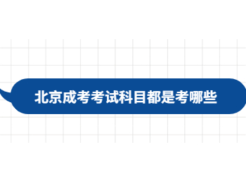 北京成考考試科目 