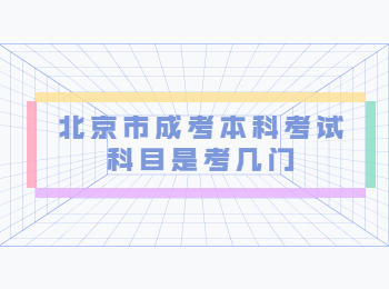 北京市成考本科考試科目